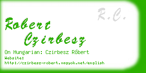 robert czirbesz business card