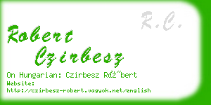 robert czirbesz business card